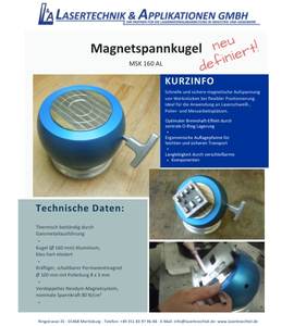 Magnetspannkugel Produktdatenblatt zur Magnetspannkugel