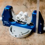 Rollenbockfür Rohre RoBo-1, mit einer Höhe von 150 mm transportierbar.